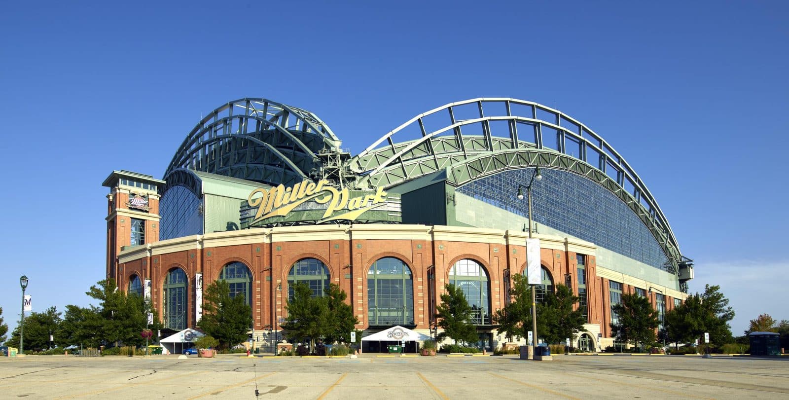 American Family Field, 2016 — Miller Park in Milwaukee, Wisconsin, home of the Milwaukee Brewers National League baseball team