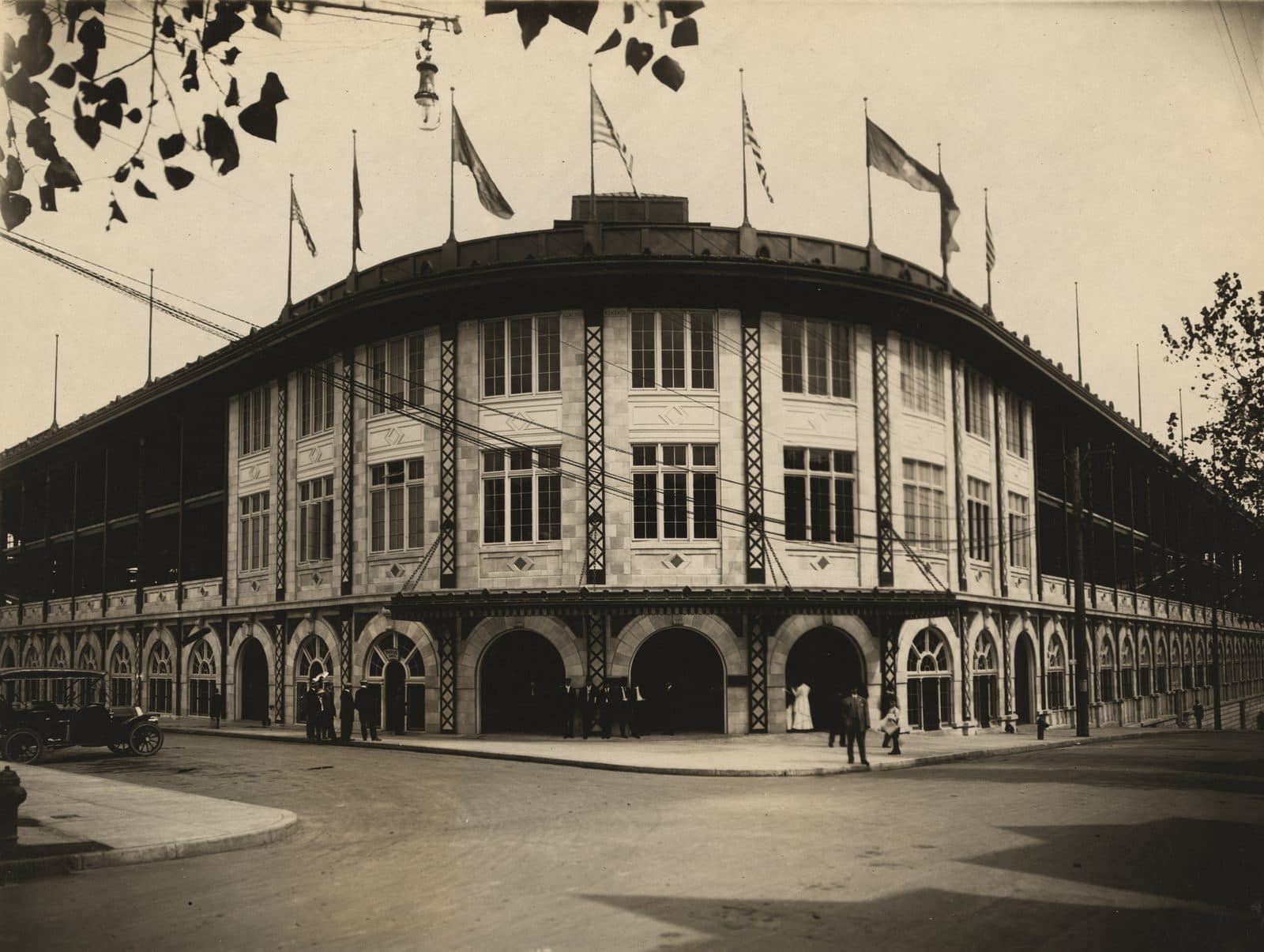 Forbes Field, 1909 — Exterior of Forbes Field, Pittsburgh, Pennsylvania circa 1909