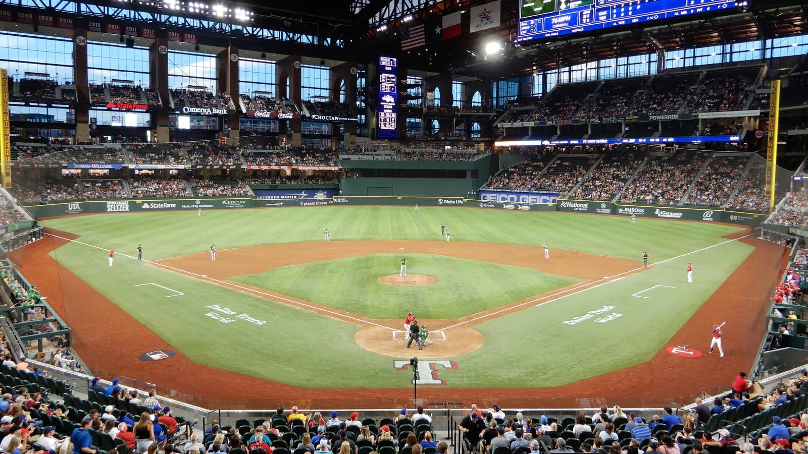 Globe Life Field, 2021 — A game between the Oakland A's and Texas Rangers, played on August 13, 2021 at Globe Life Field