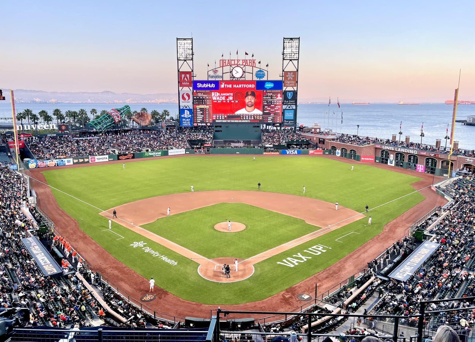 Oracle Park, 2021 — Oracle Park during a game in August 2021. Photo by Chris6d.