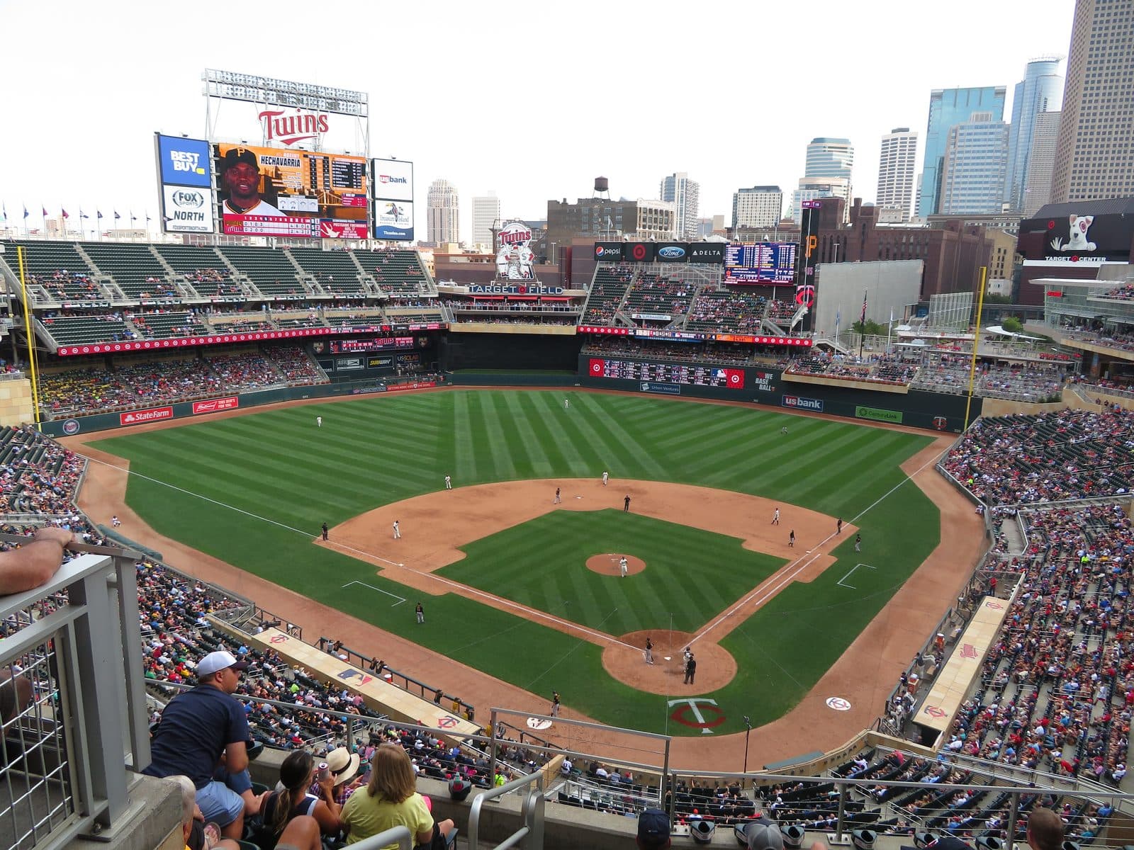 Target Field, 2018 — Target Field is a baseball park in the historic warehouse (or North Loop) district of downtown Minneapolis. Target Field is the home ballpark to the Minnesota Twins, the state's Ma